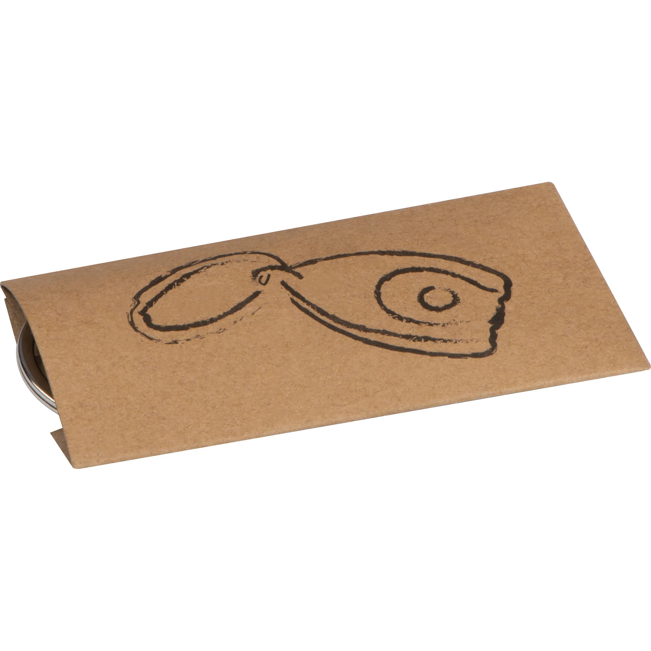 Metall Schlüsselanhänger mit Einkaufschip TERRENCE - grau