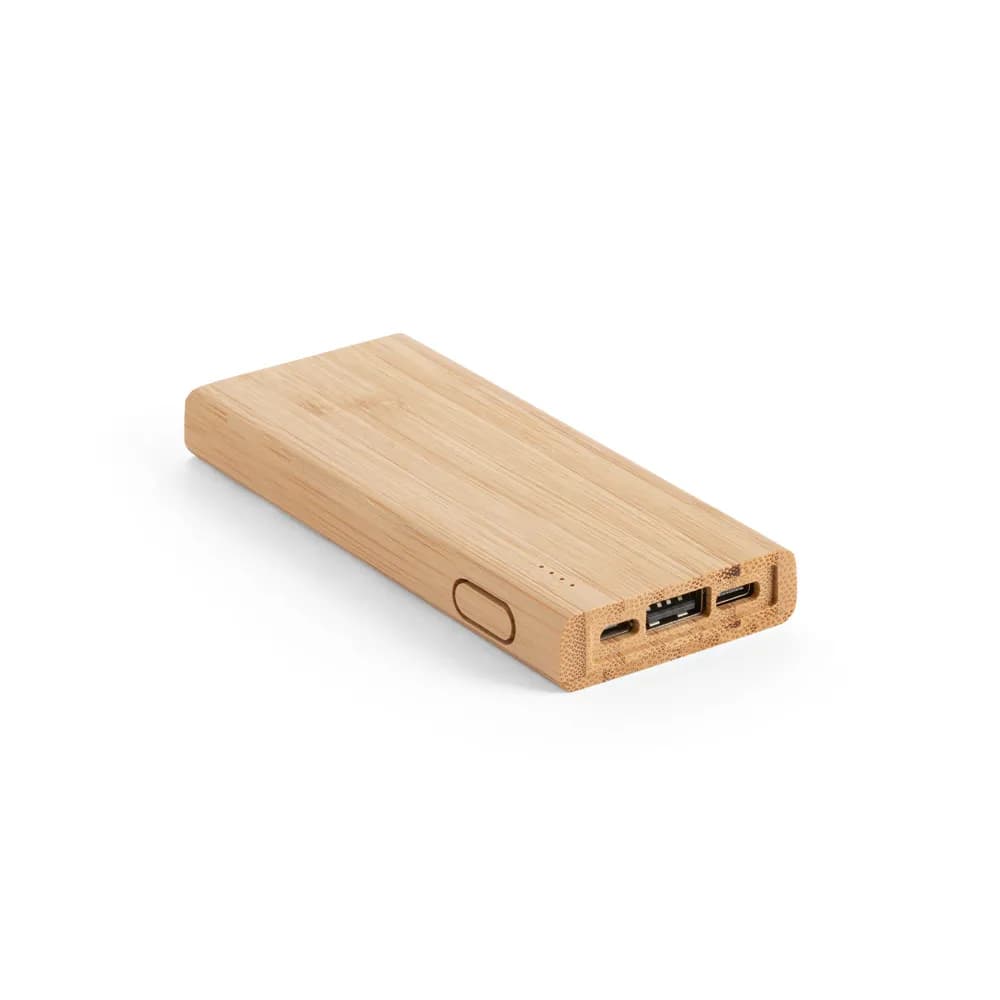 Powerbank 5000 mAh aus Bambus - KOHN - Natur