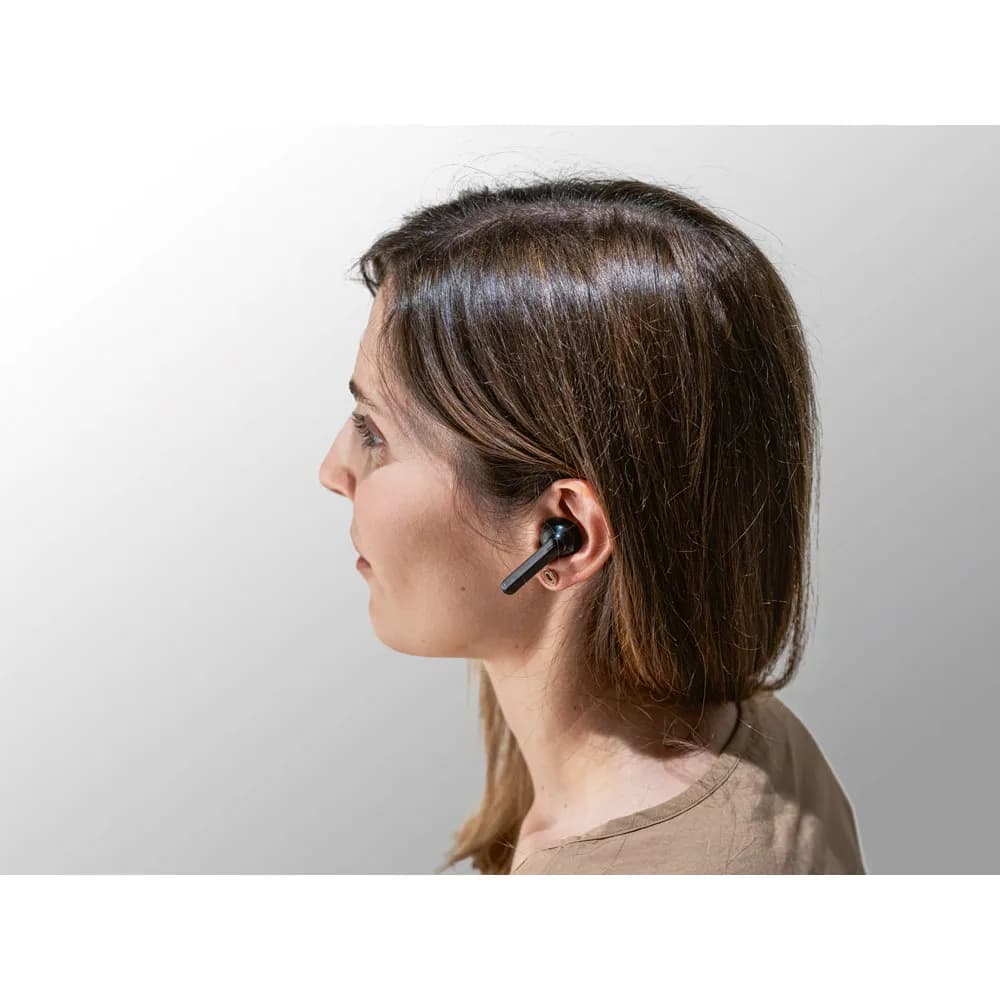 In-Ear Kopfhörer wireless mit 3 Stunden Akkulaufzeit aus 100% recyceltes ABS (100% rABS) - BOSON - Schwarz