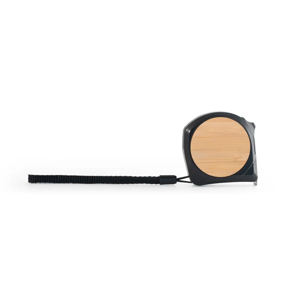 5 Meter Maßband aus recyceltes ABS (100% rABS) und Bambus - ODENSE V - Schwarz