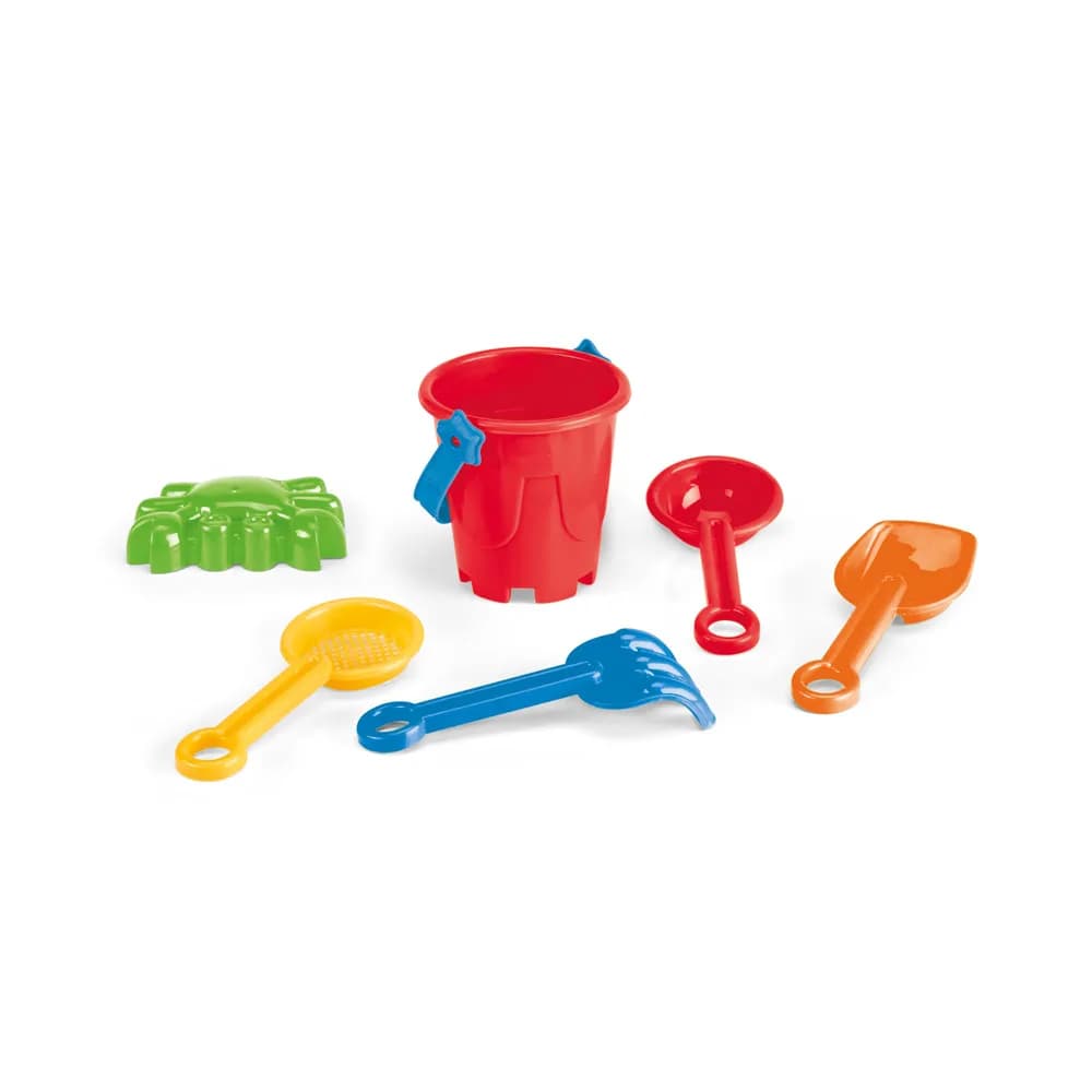 StrandEimer aus PP mit 5 Zubehörteilen - VALLARTA - Rot
