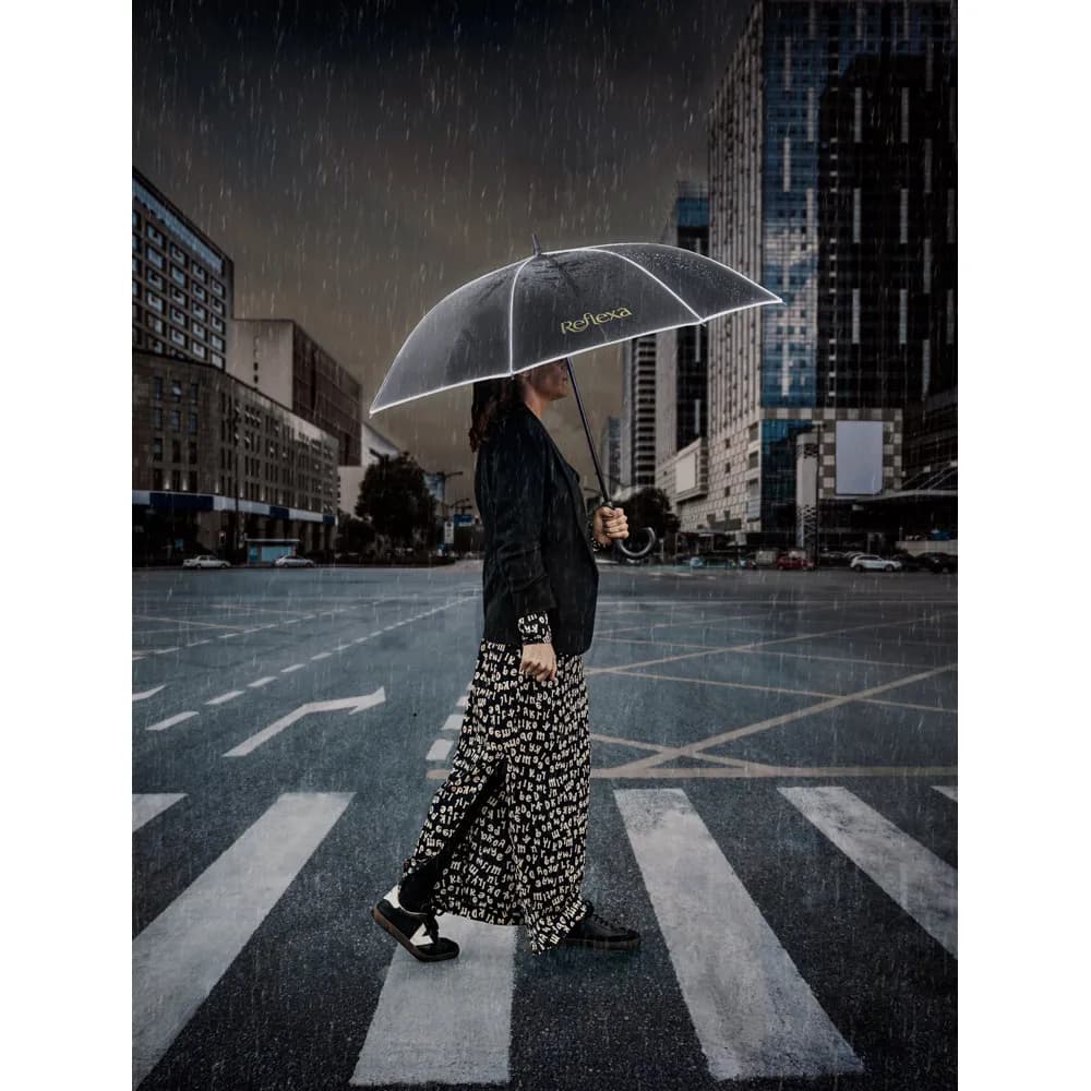 Regenschirm 27, aus recyceltem Polyester (100% rPET) windichtes Pongee 190T - FINNLEY - Schwarz