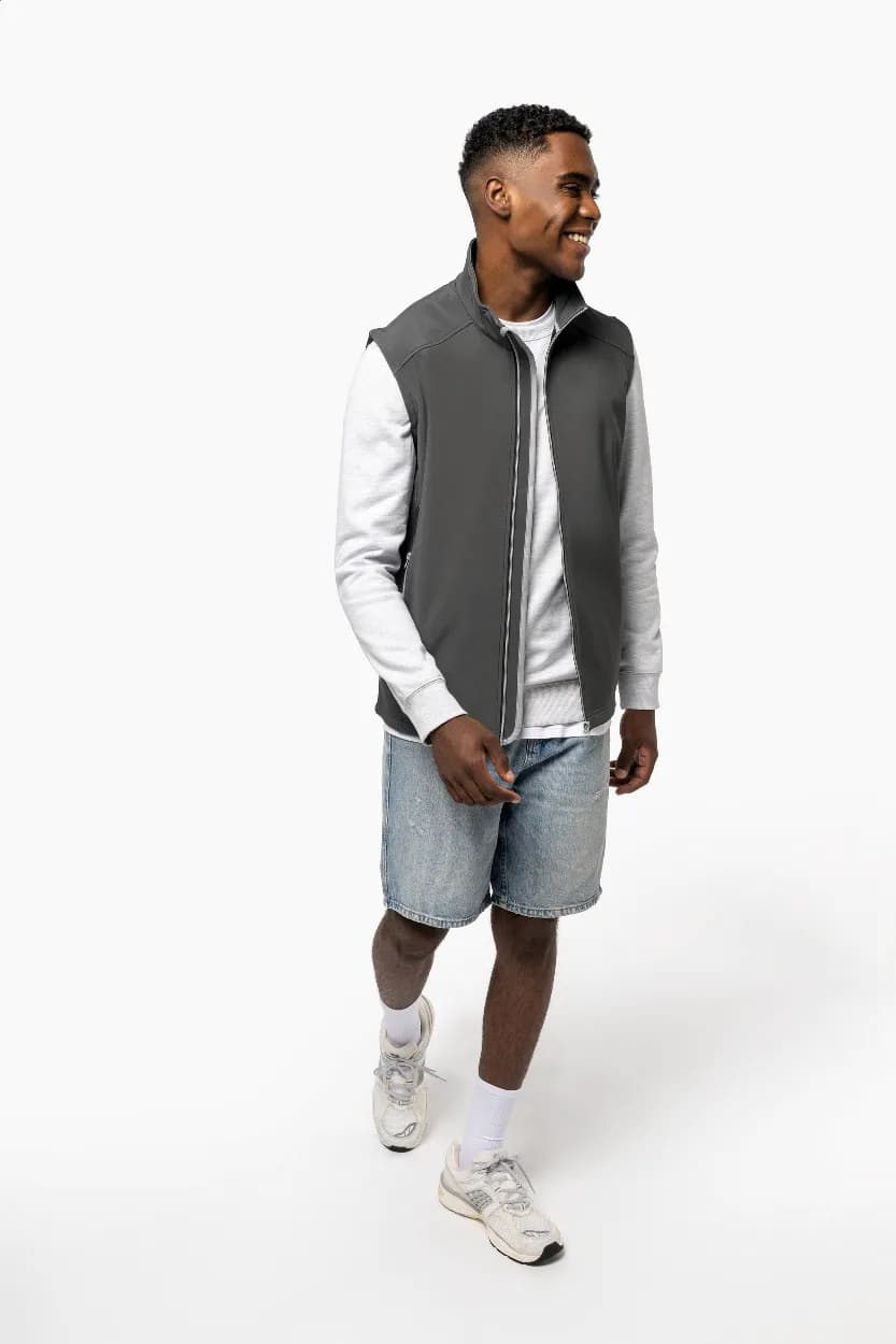 Doppellagige Softshellweste - KA423 - dunkelgrau (-80)