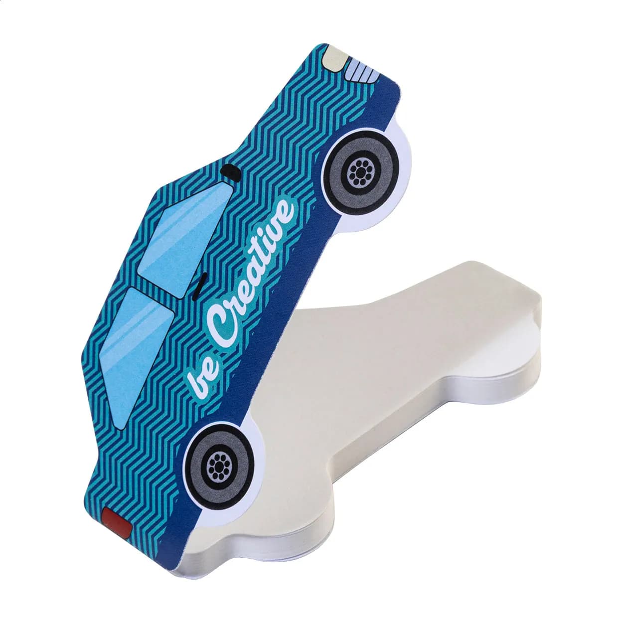 Individueller Haftnotizblock - CreaStick Car - weiß