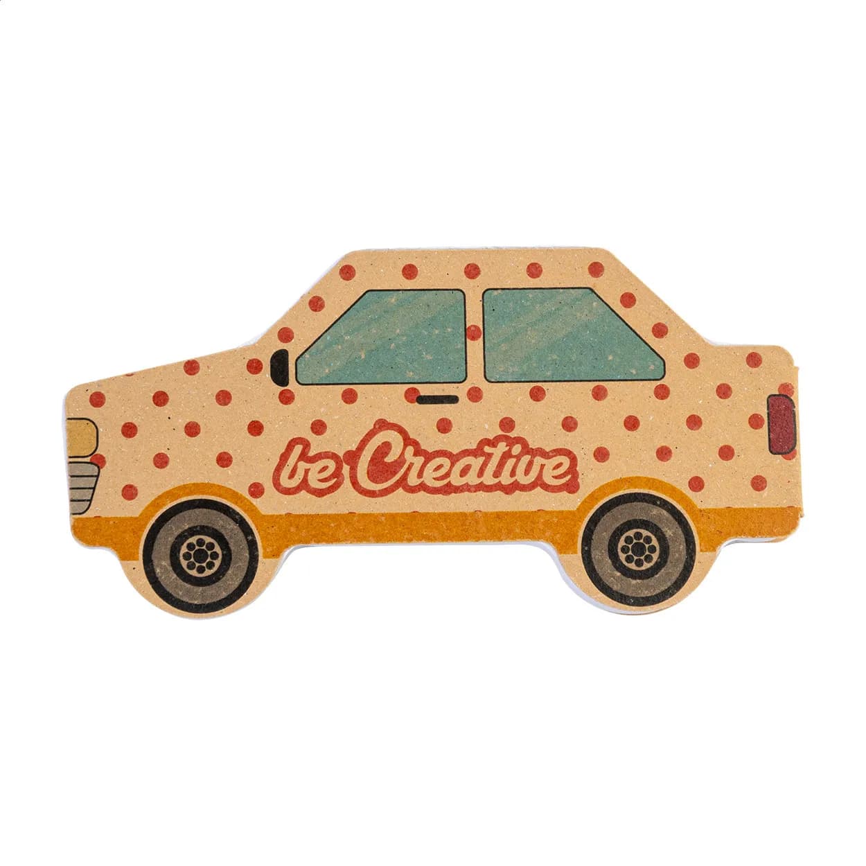 Individueller Haftnotizblock - CreaStick Car Eco - natur