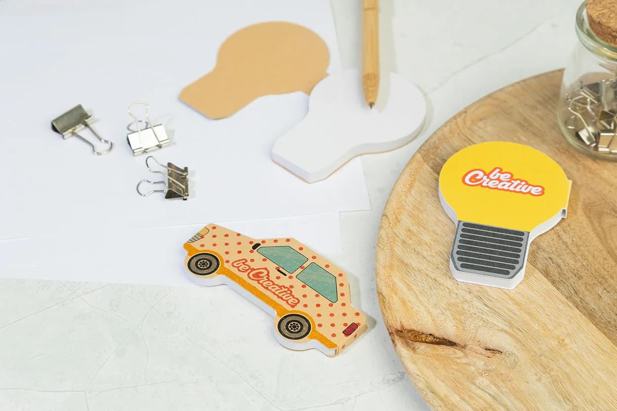 Individueller Haftnotizblock - CreaStick Car Eco - natur