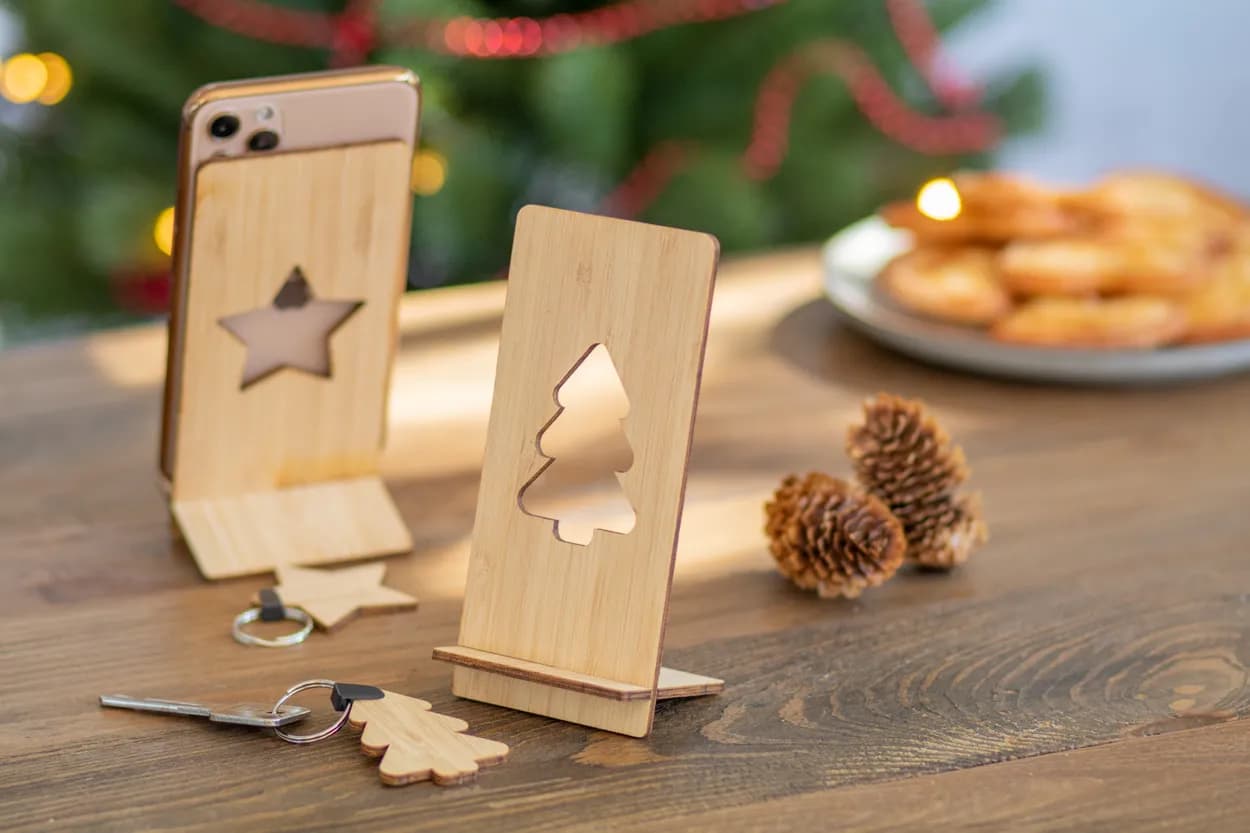 Weihnachtlicher Schlüsselanhänger Weihnachtsbaum - Fjerny - natur (-A)