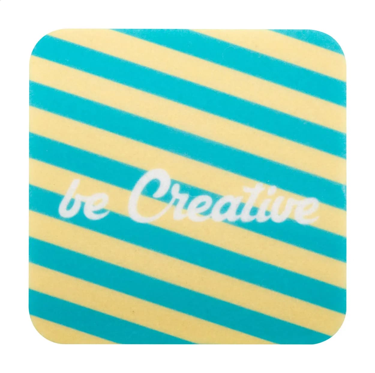 RPET Filz Untersetzer, Kreis - CreaFelt Drink - weiß (-B)