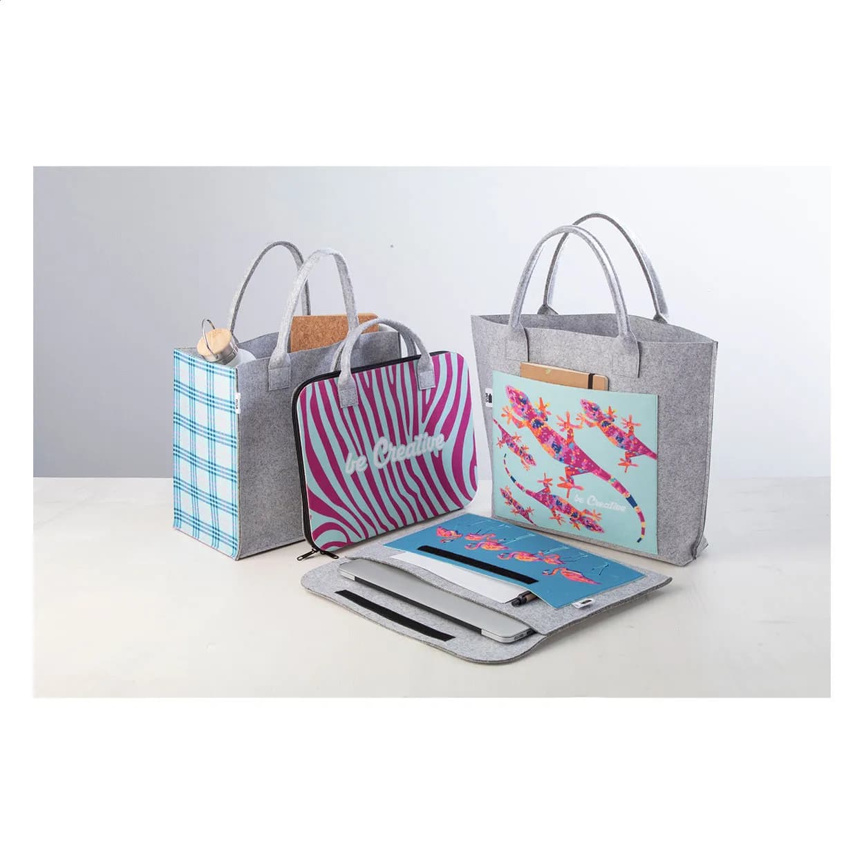 Individuelle Laptoptasche - CreaFelt Laptop - weiß