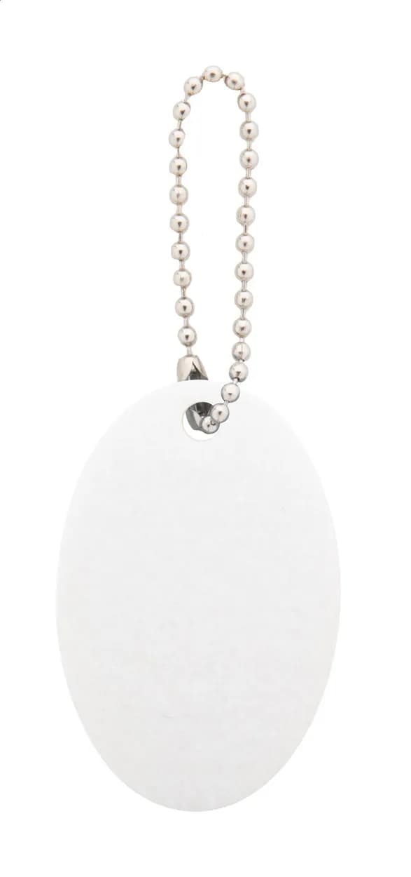 Individueller Schlüsselanhänger, Kreis - Felty - weiß (-B)