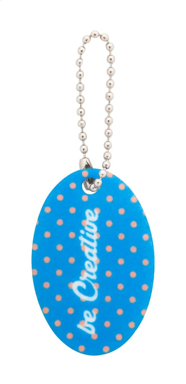 Individueller Schlüsselanhänger, Kreis - Felty - weiß (-B)