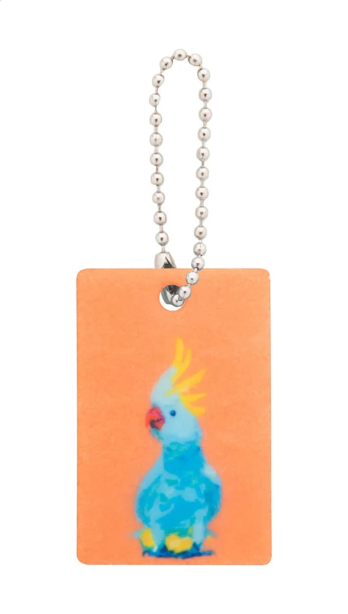 Individueller Schlüsselanhänger, Kreis - Felty - weiß (-D)