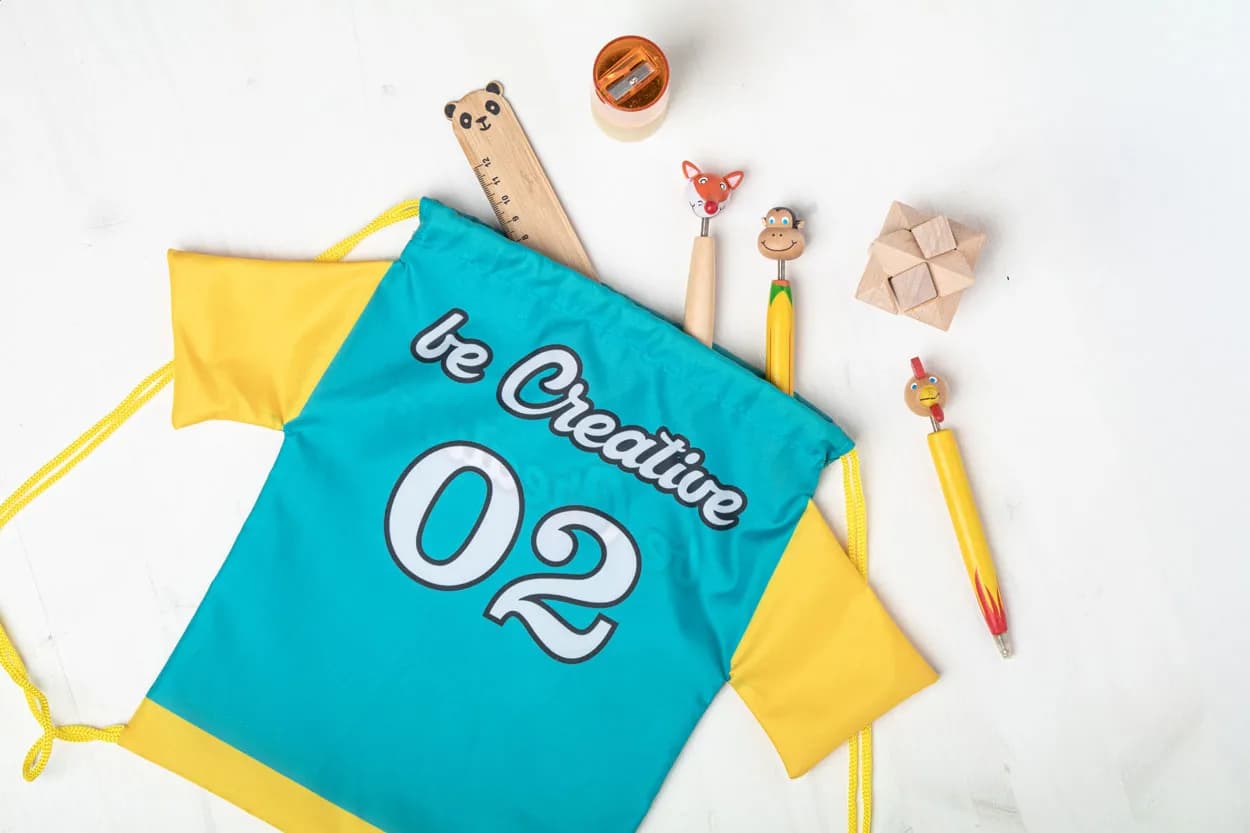 Individueller Turnbeutel - CreaDraw T Kids - gelb (-02)