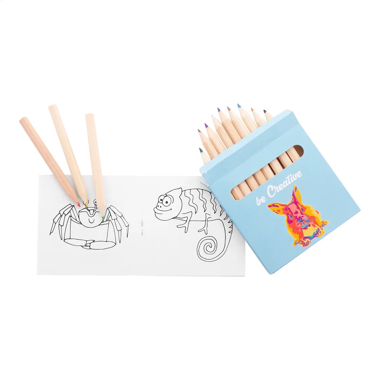 Individuelles Ausmalset, Tiere - Coloxil 12 - weiß (-A)