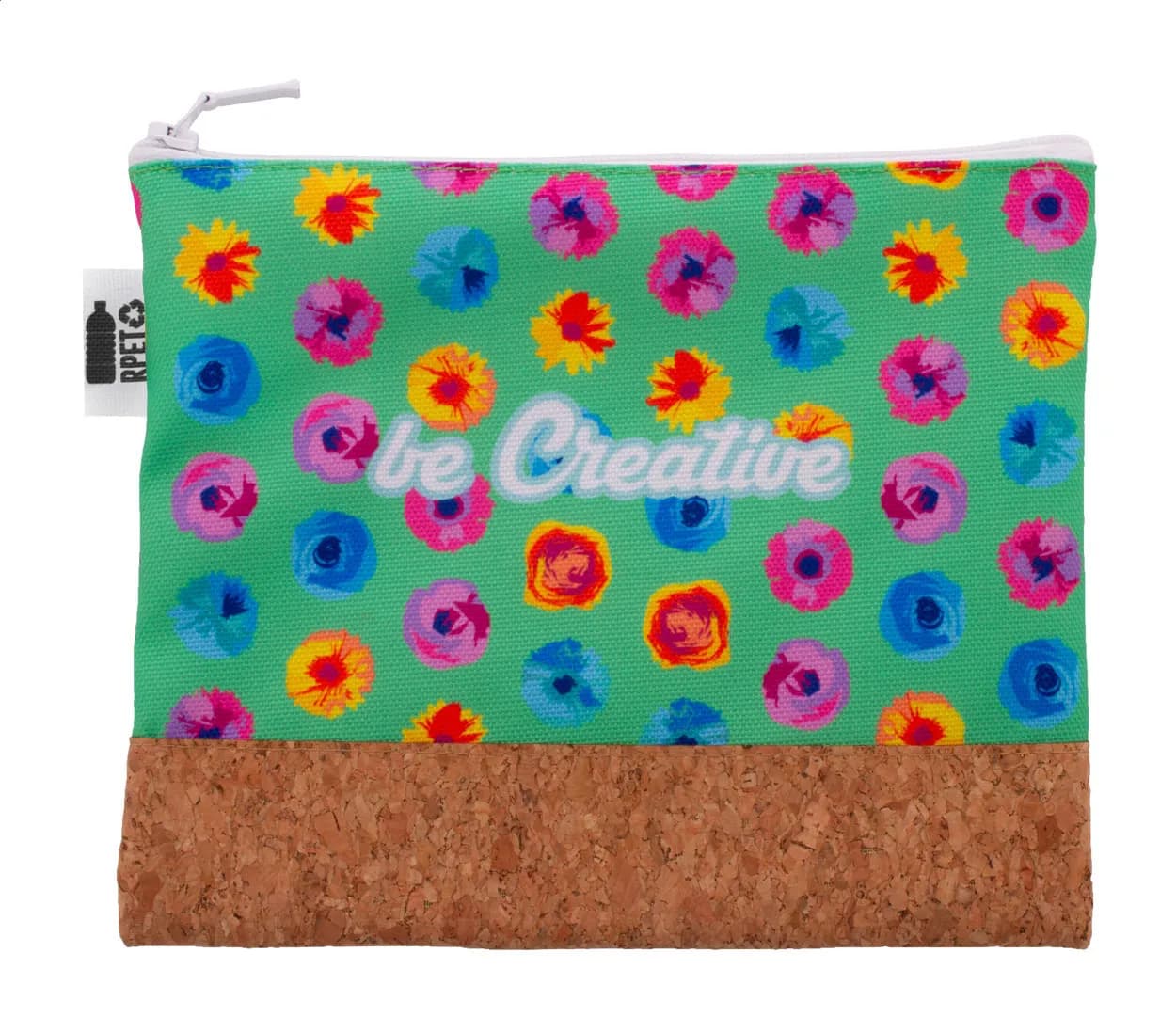 Individuelle Kosmetiktasche - CreaBeauty Cork M RPET - weiß (-01)