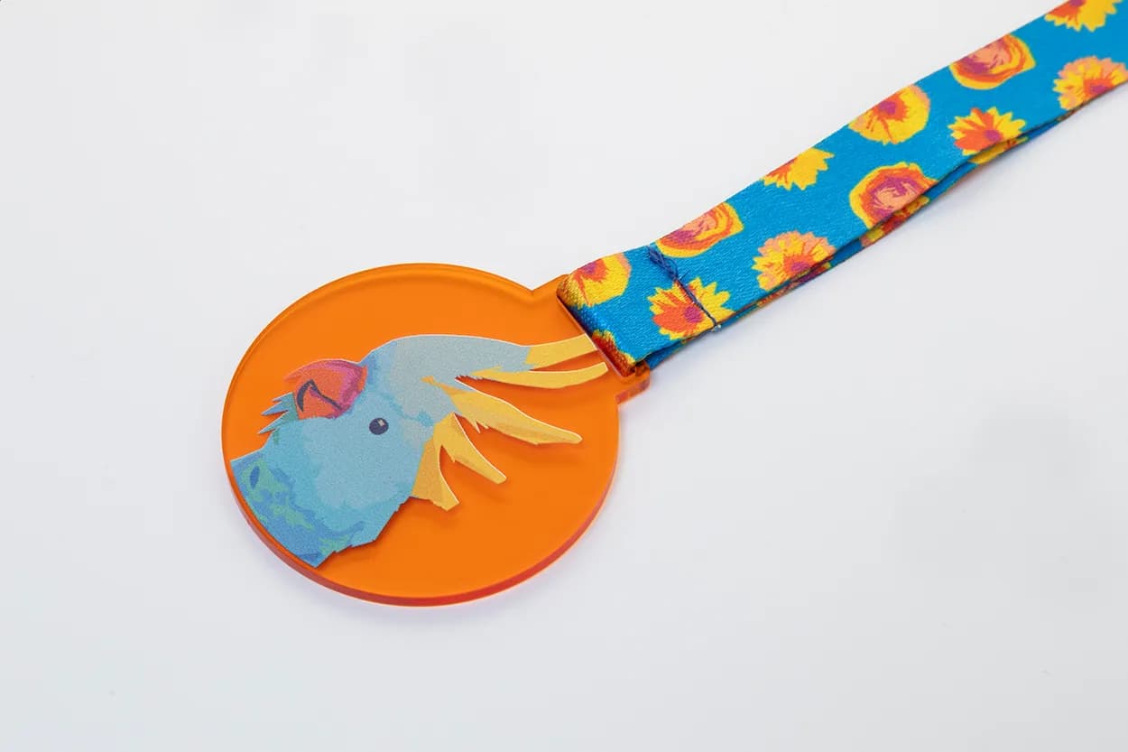 Individuelle Medaille - Subdal Colour - orange/transparent (-03T)