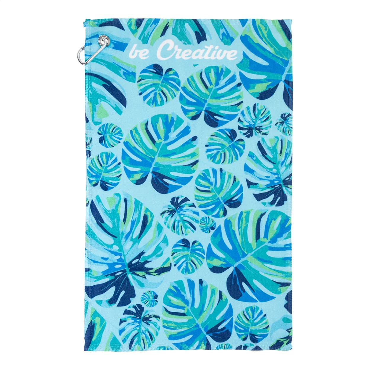 Sublimations-Golfhandtuch - Birdie - weiß