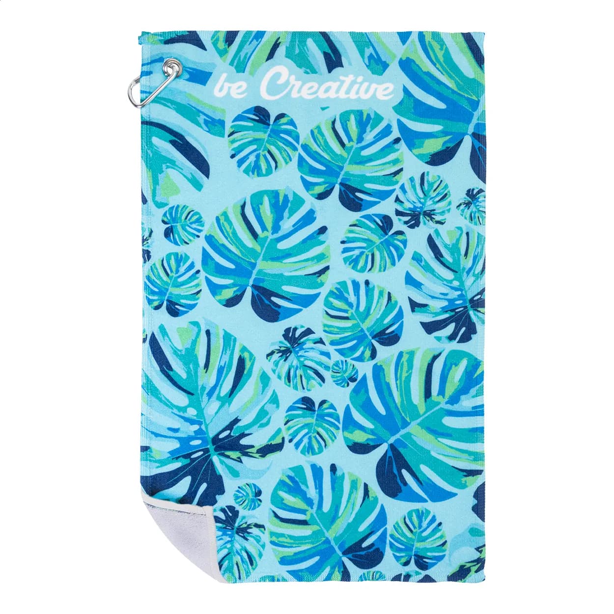 Sublimations-Golfhandtuch - Birdie - weiß