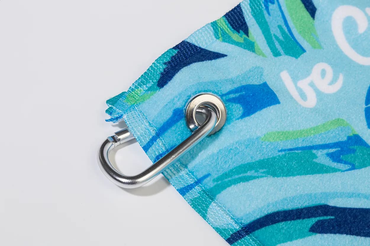 Sublimations-Golfhandtuch - Birdie - weiß