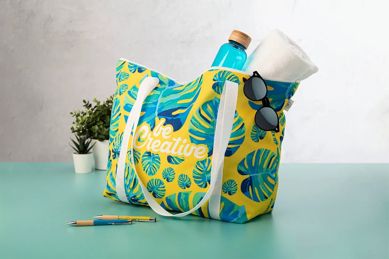 Strand- oder Einkaufstasche - SuboShop Playa Zip - weiß (-01)