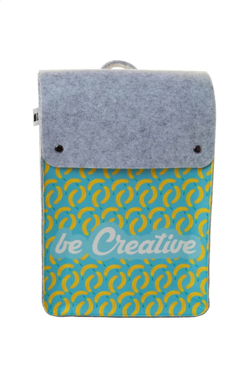 individueller RPET Rucksack - CreaFelt Back II - weiß