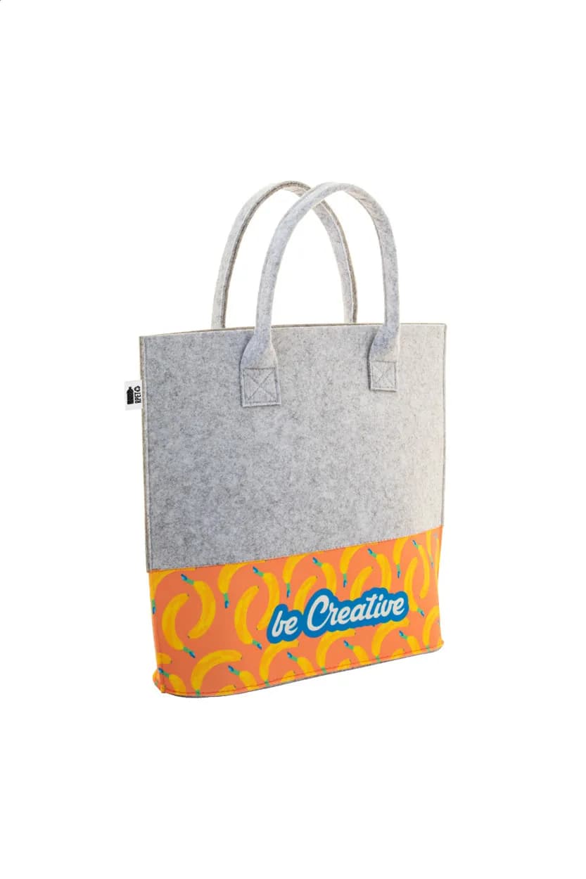 individuelle RPET Einkaufstasche - CreaFelt Shop C - weiß