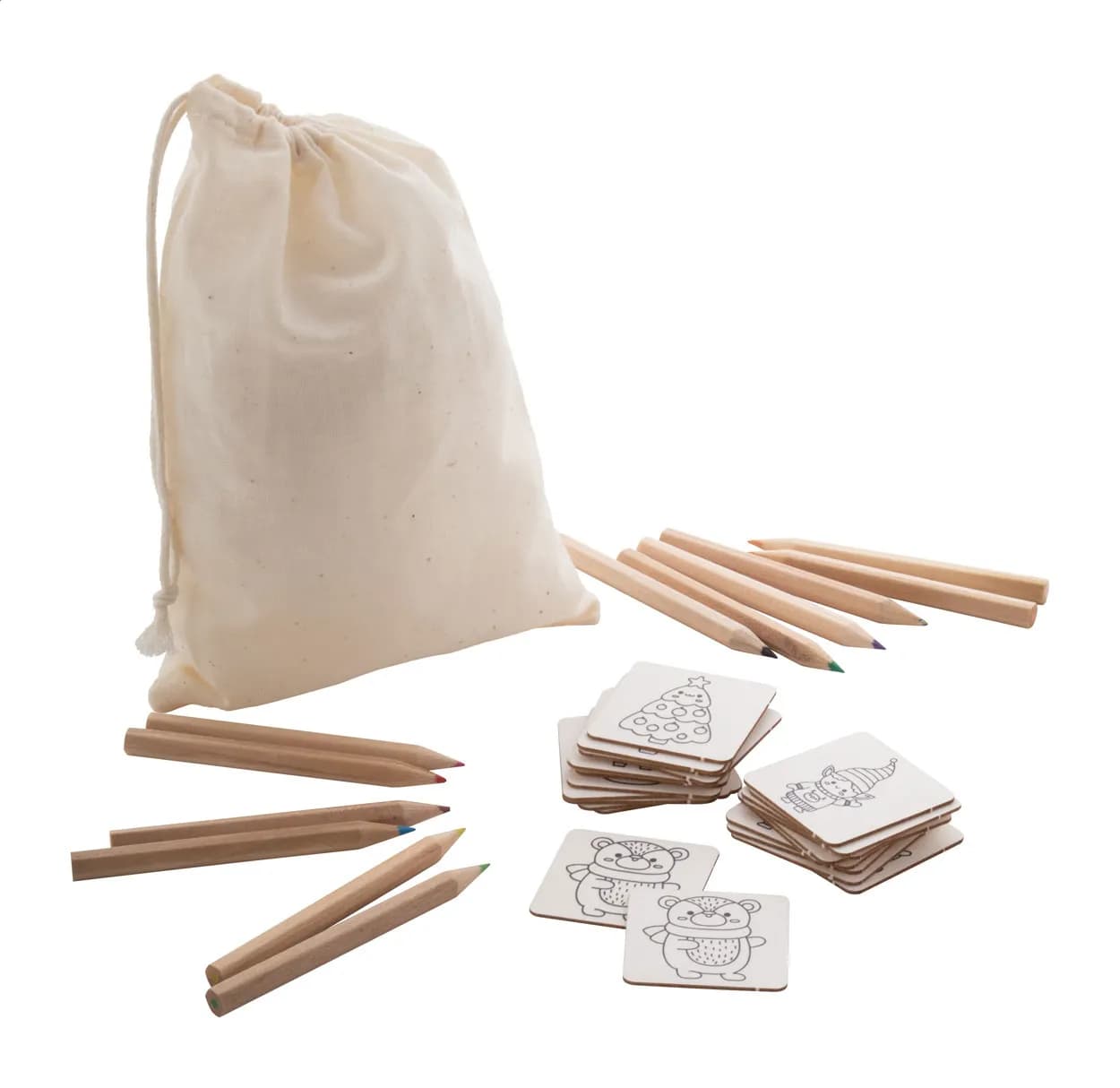 Weihnachts-Memoryspiel zum Ausmalen - Coloxmor - natur