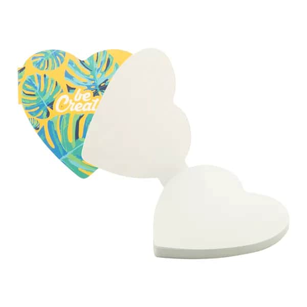 Individuelle Haftnotizen - CreaStick Heart - weiß