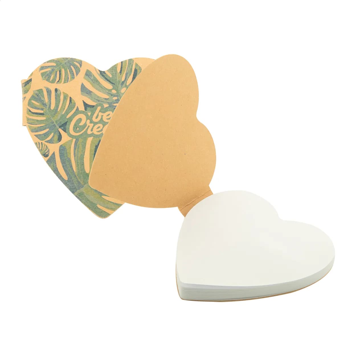 Individuelle Haftnotizen - CreaStick Heart Eco - natur