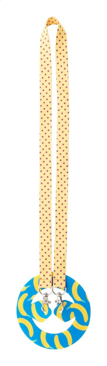 Individuelles Getränkehalter-Lanyard - Subyard Party - weiß