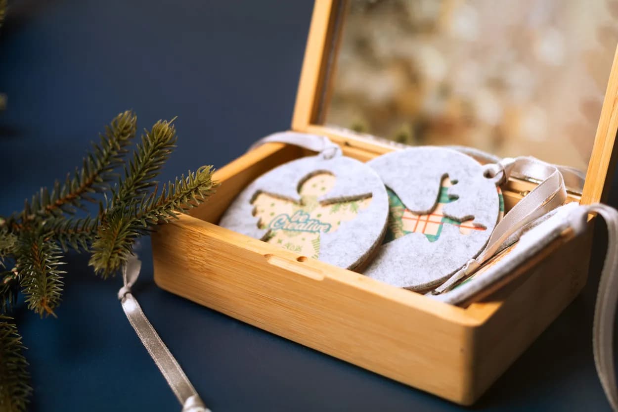 Weihnachtsbaumanhänger, Weihnachtsbaum - CreaFelt Tree - grau (-B)