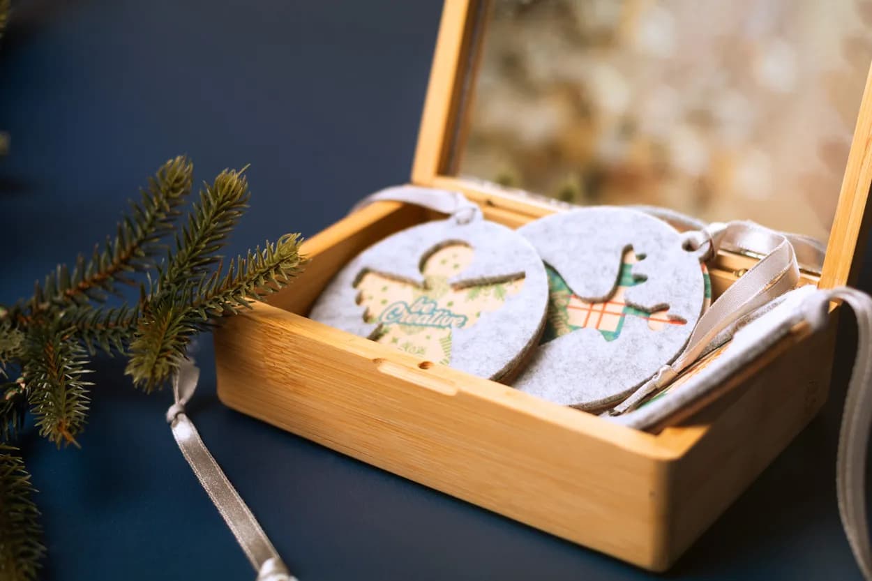 Weihnachtsbaumanhänger, Weihnachtsbaum - CreaFelt Tree - grau (-E)