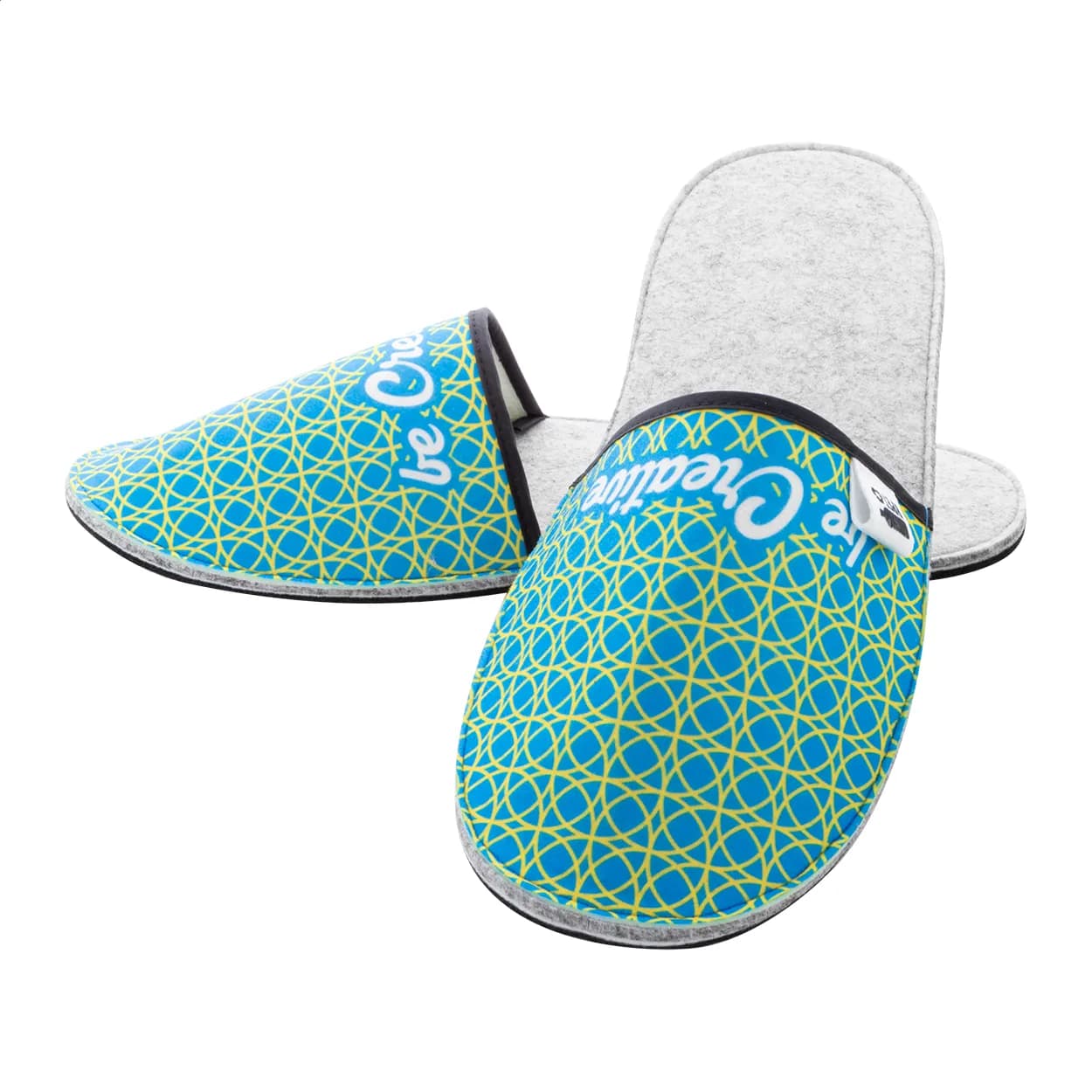 Individuelle RPET Hausschuhe - CreaFelt Slip - weiß (-10)