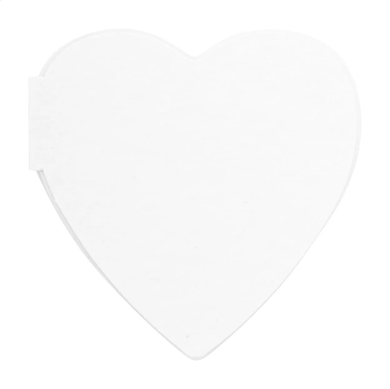 Individueller Haftnotizblock - CreaStick Seed Heart - weiß