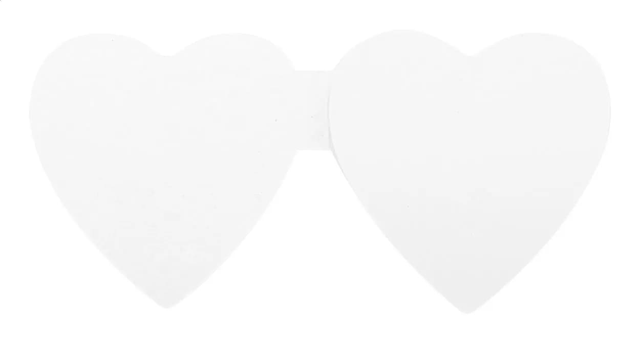 Individueller Haftnotizblock - CreaStick Seed Heart - weiß