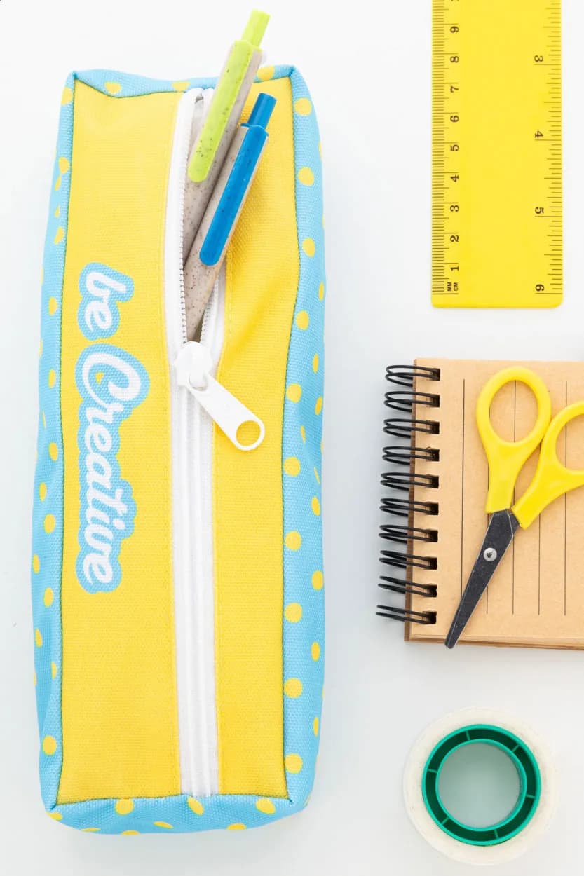 Individuelle RPET Stiftetasche - Bloppy - weiß (-01)