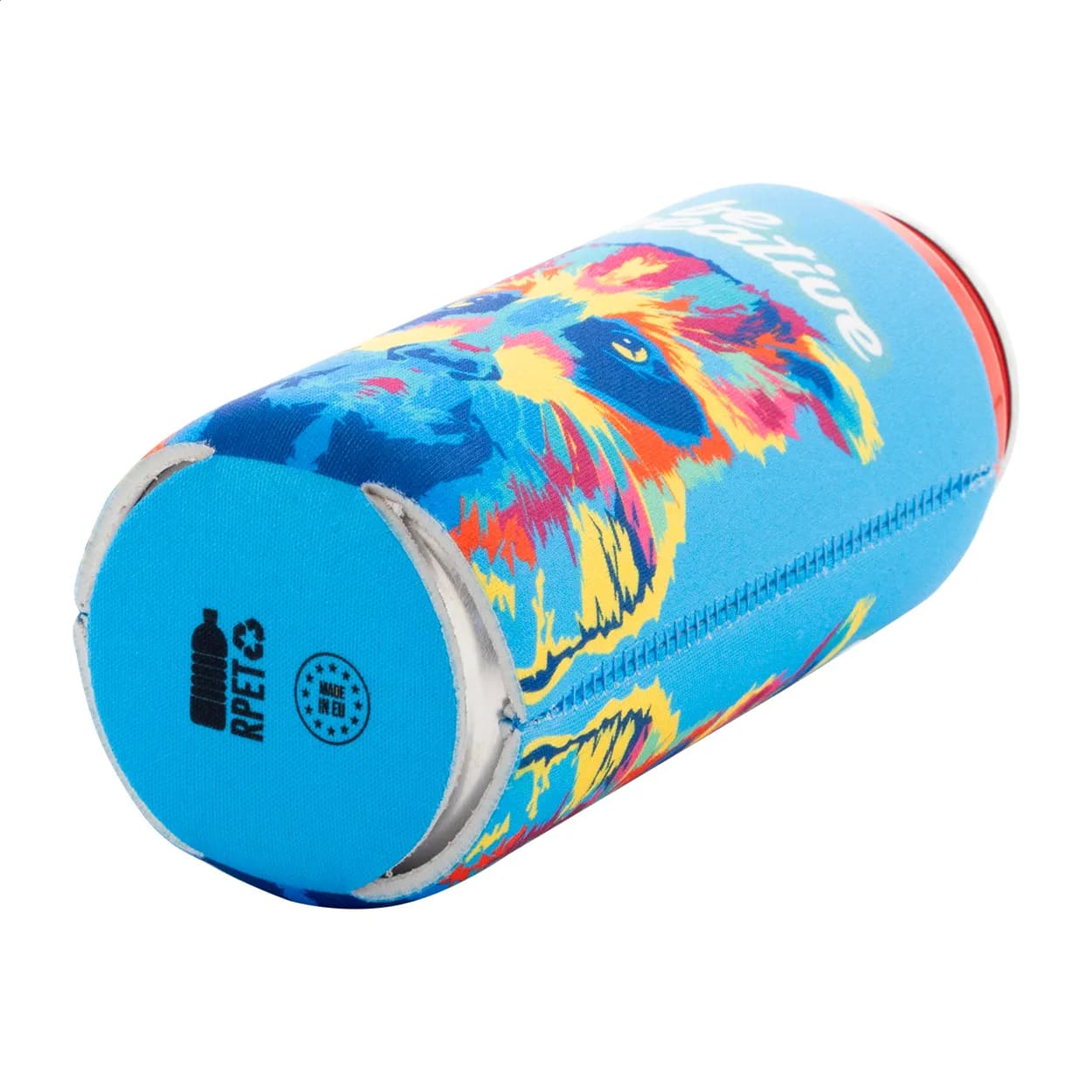 RPET Dosenkühler - PrintCan Slim - weiß