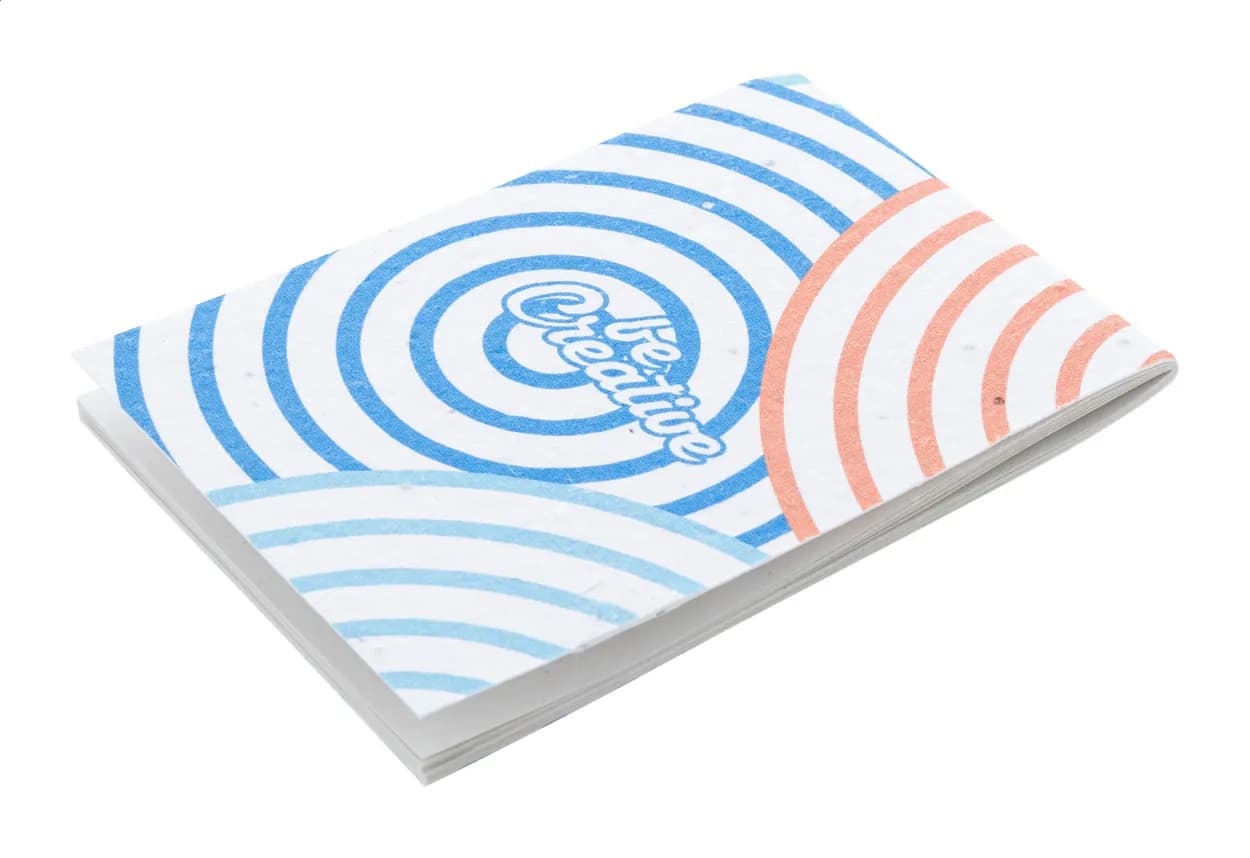individuelles Saatpapier-Notizbuch - CreaNote Mini Seed - weiß