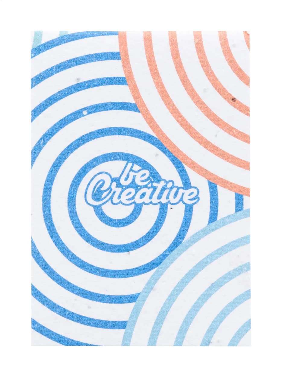 individuelles Saatpapier-Notizbuch - CreaNote Mini Seed - weiß