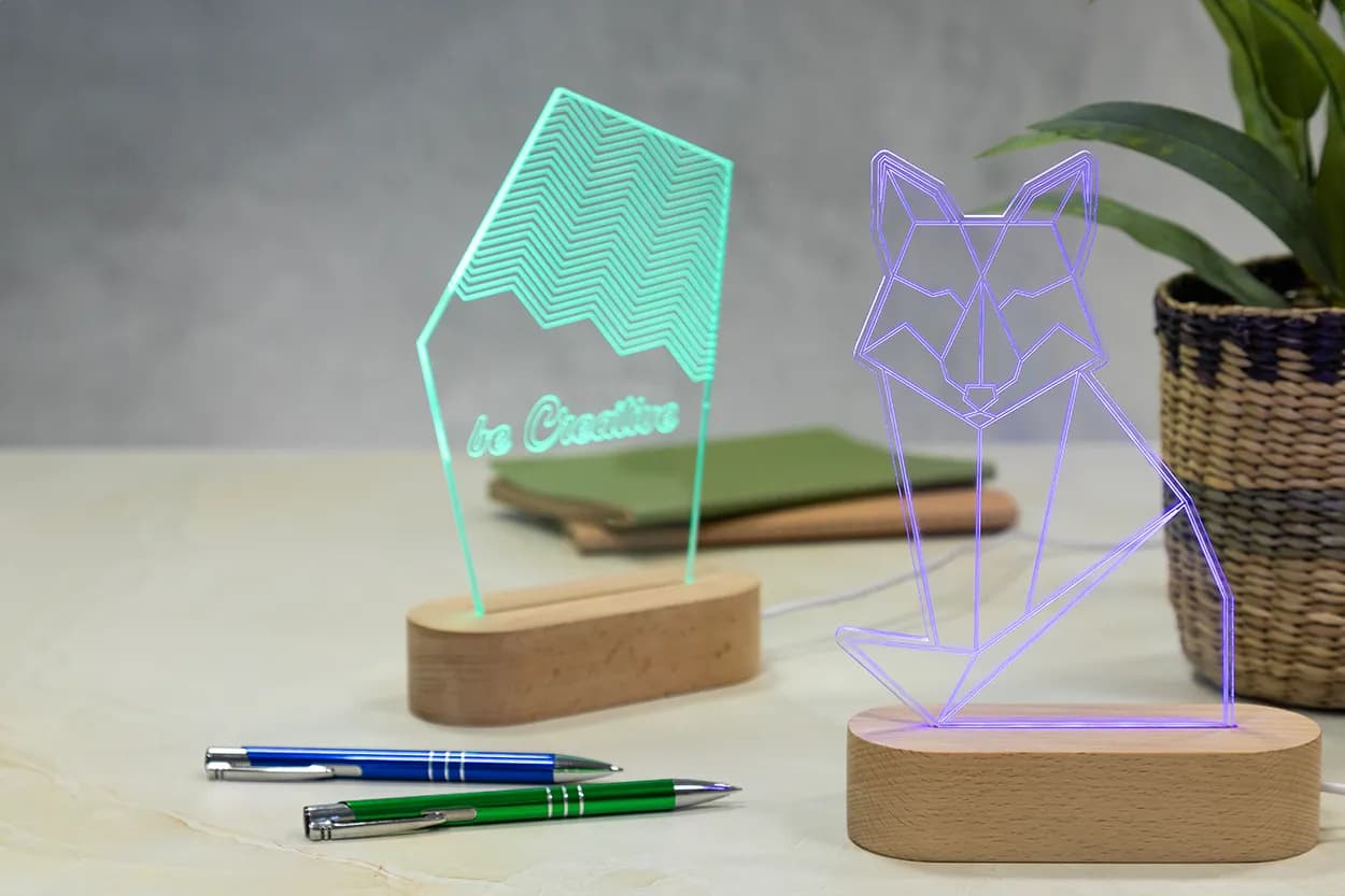 LED-Trophäe - Woodify - transparent (-E)