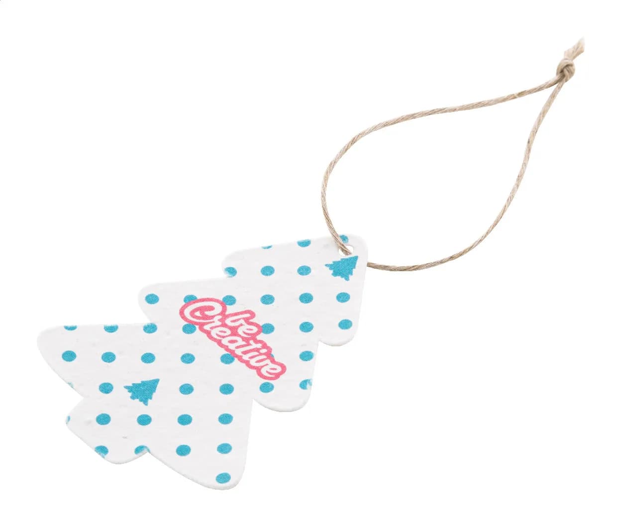 Weihnachtsbaumschmuck aus Saatgutpapier, rund - CreaJul Seed - natur (-B)