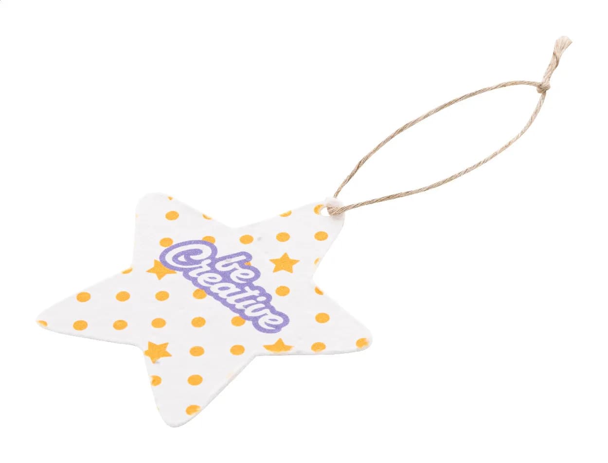 Weihnachtsbaumschmuck aus Saatgutpapier, rund - CreaJul Seed - natur (-C)