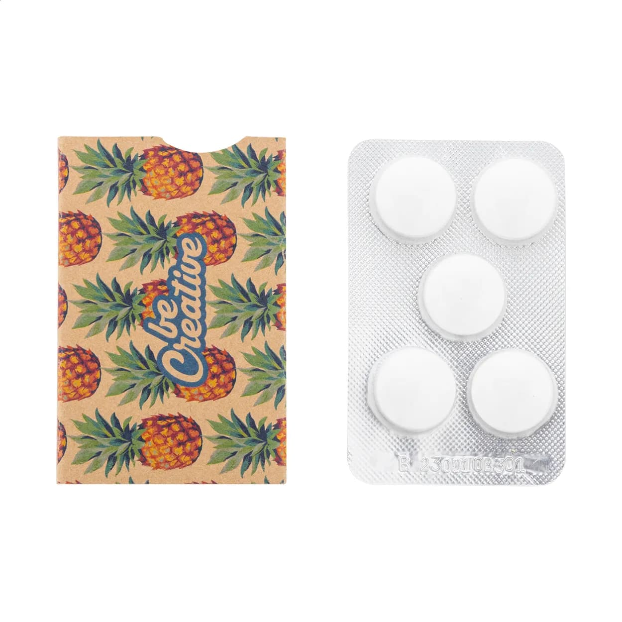 Minzbonbons in individueller Verpackung - CreaMint 5 Eco - natur