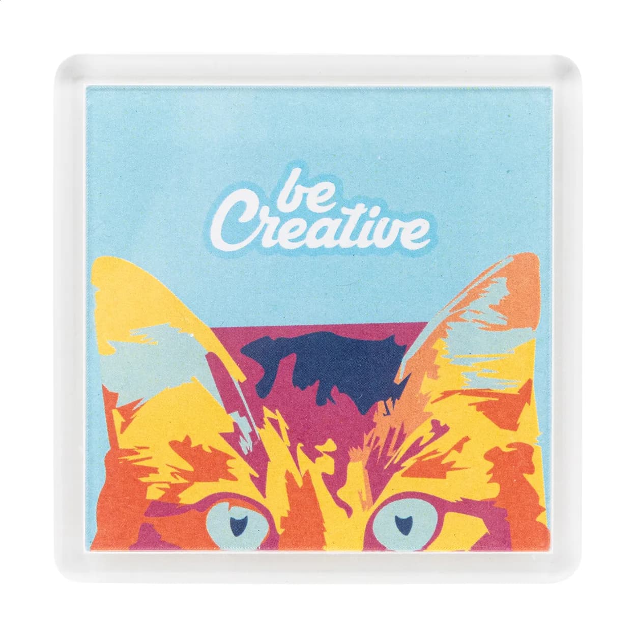 Kühlschrankmagnet - PrintMag Square - weiß