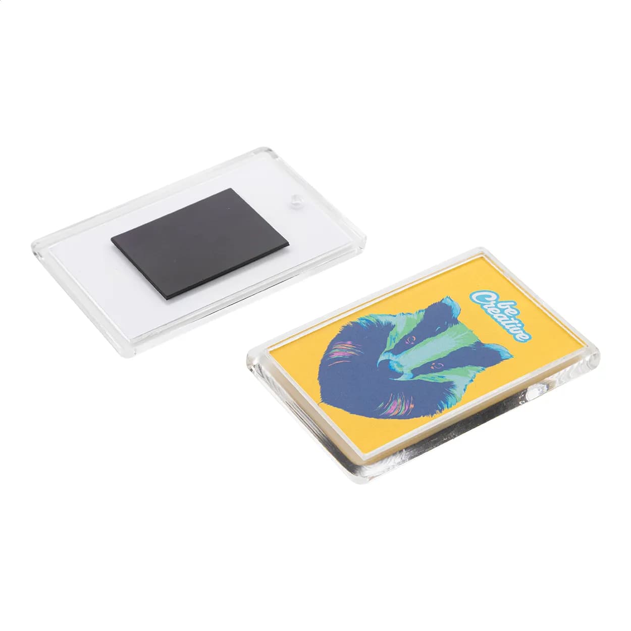 Kühlschrankmagnet - PrintMag Rect - weiß