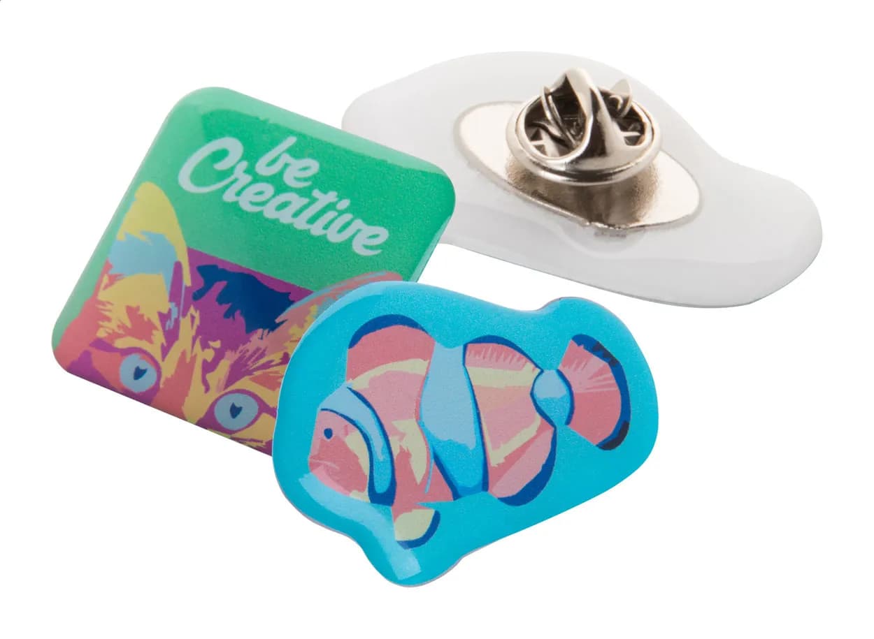 Metall Pin / Anstecker - EpoBadge Midi - weiß