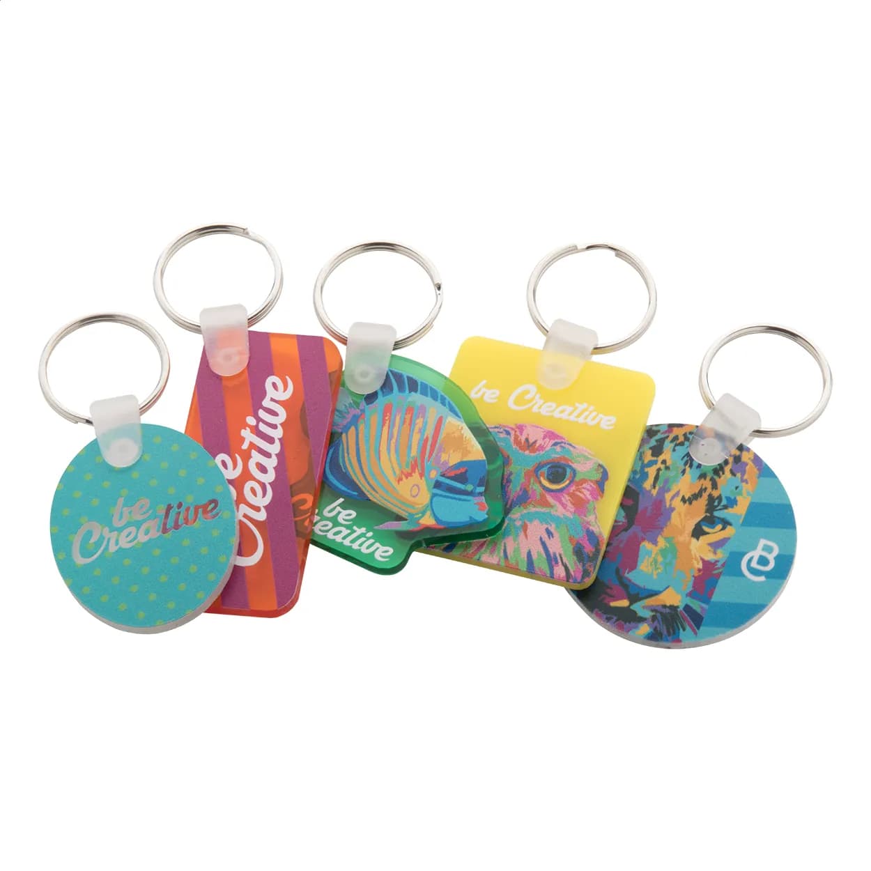 Schlüsselanhänger in Sonderform - CreaFob - weiß (-01)