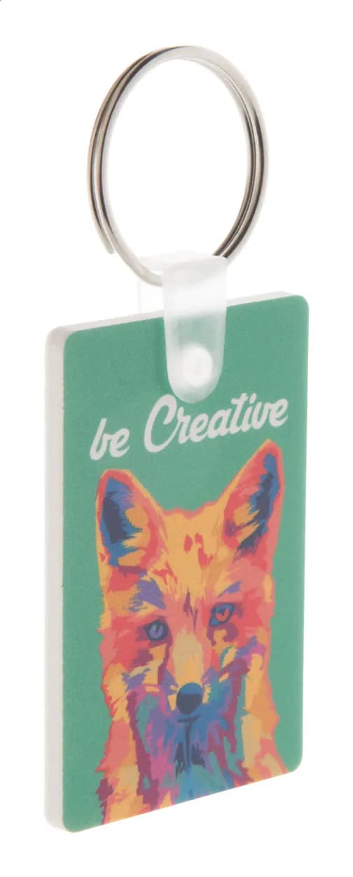 Schlüsselanhänger - Foamy D - weiß