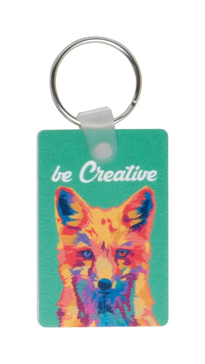 Schlüsselanhänger - Foamy D - weiß