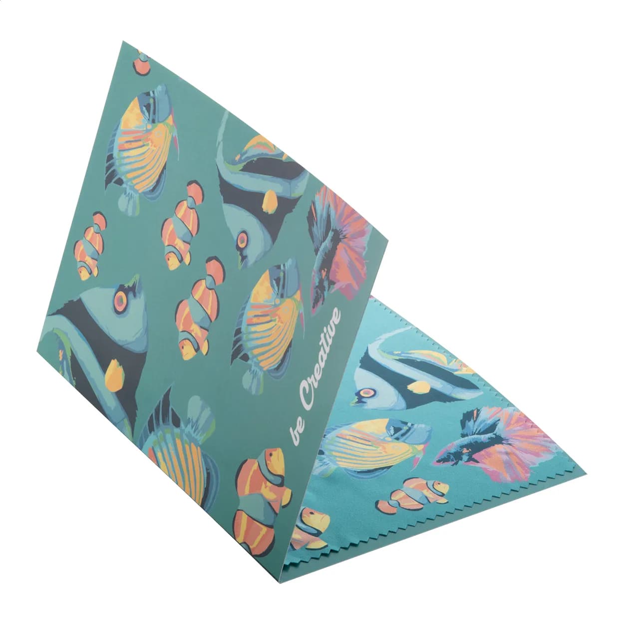 Postkarte mit Brillenreinigungstuch - Dioptry Mail - weiß